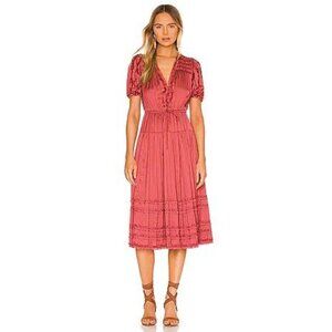 Ulla Johnson Rose Tiered Ruffle Midi Dress size 4 Womens Retails ($658)